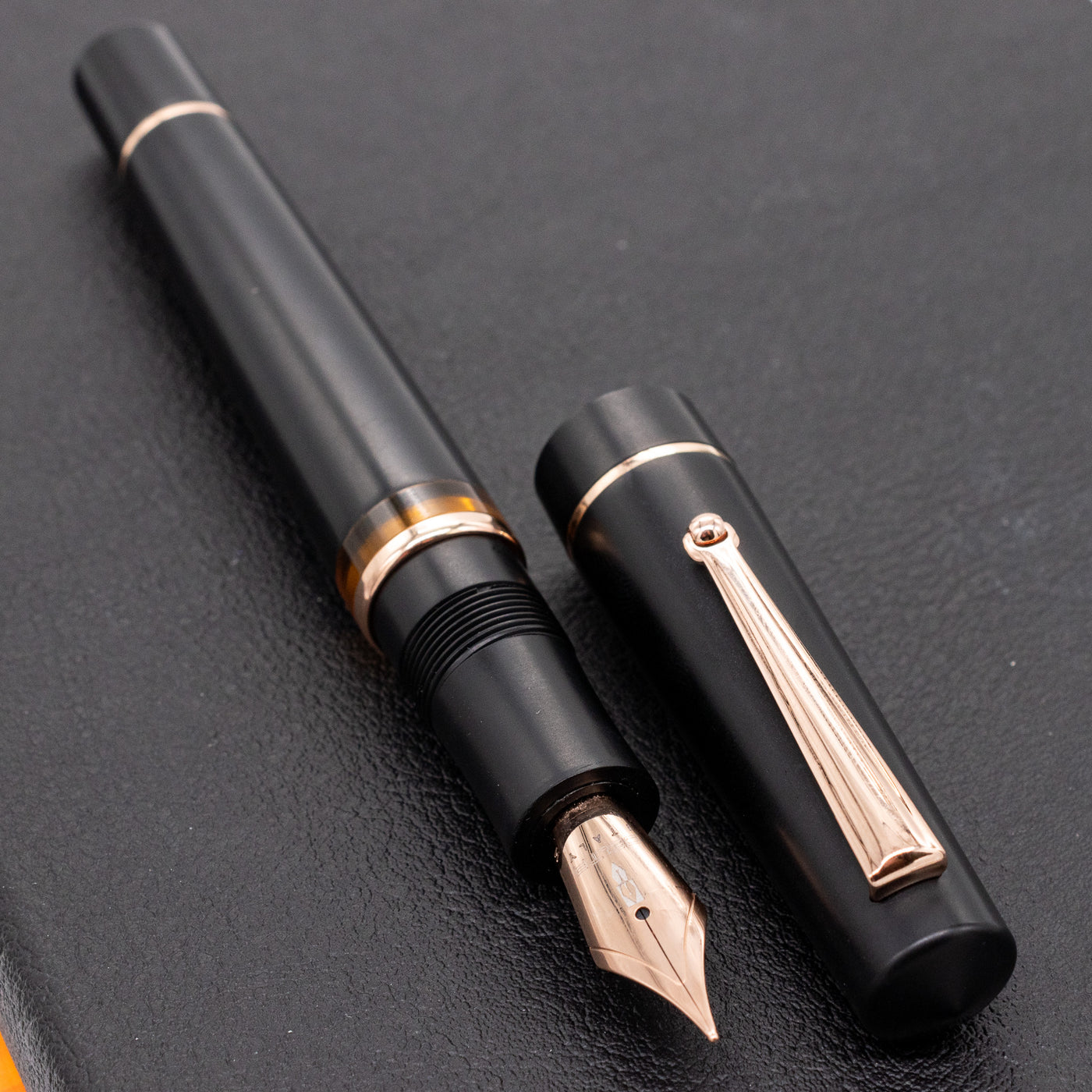 Delta Duna Matte Black & Rose Gold Fountain Pen new