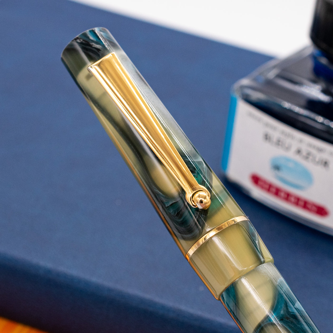 Delta Duna Ballpoint Pen - Yellow Horizon gold trim