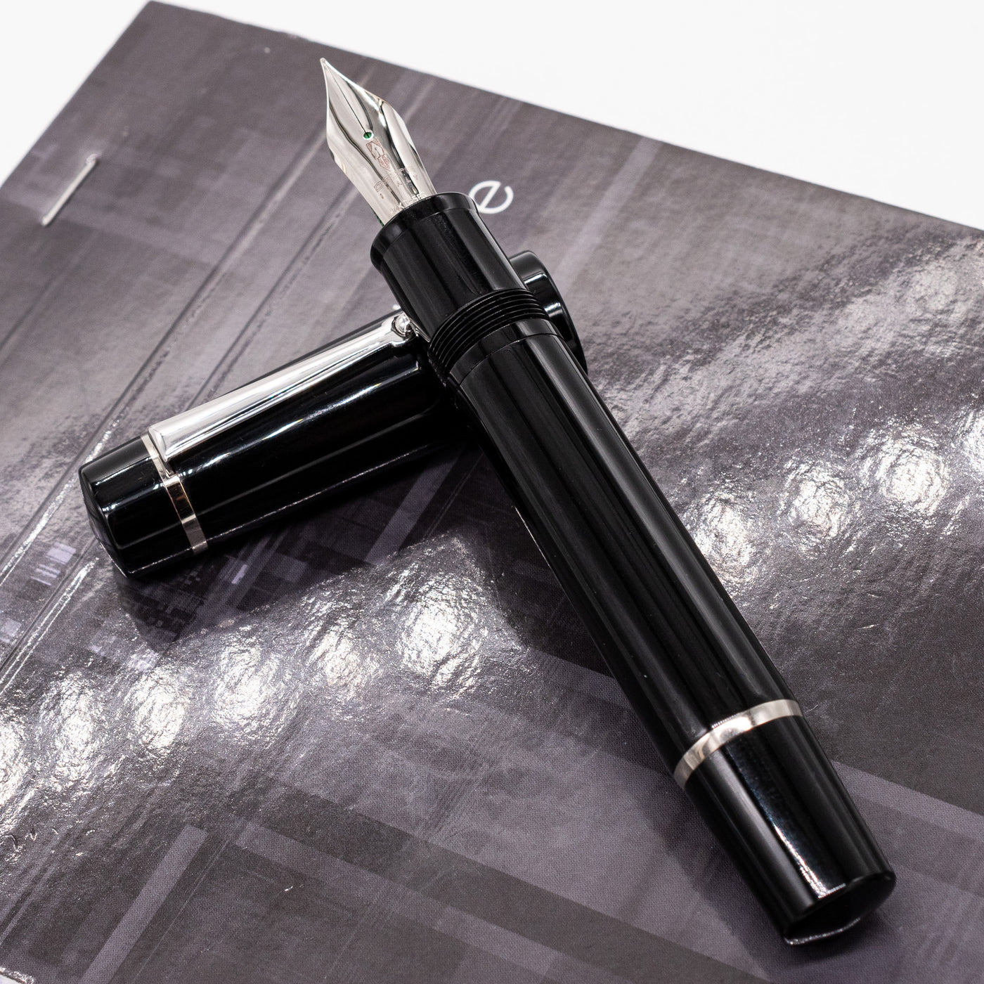 Delta Magnifica Green Fountain Pen black