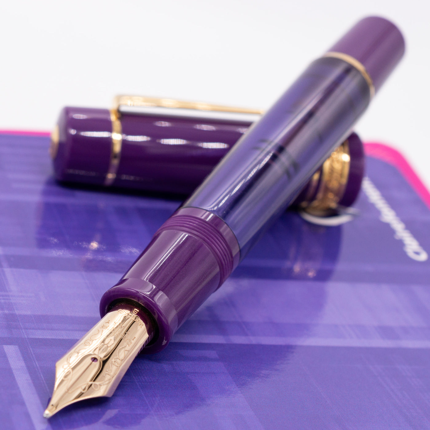 Delta Majestic Purple Limited Edition Fountain Pen uncapped