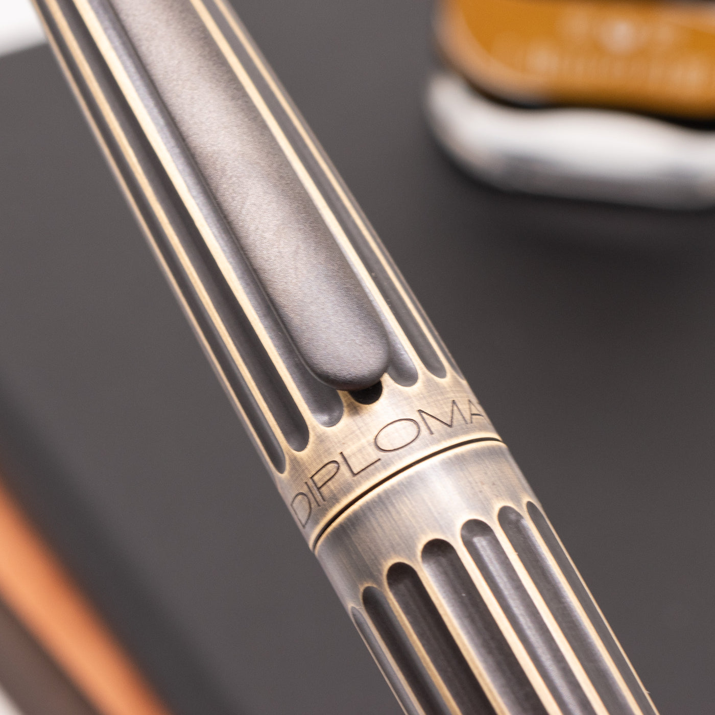 Diplomat Aero Oxyd Brass Stripes Fountain Pen Center Band