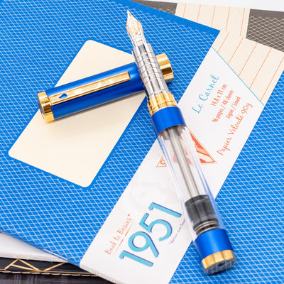 Diplomat Nexus Demo Blue & Gold Fountain Pen demonstrator