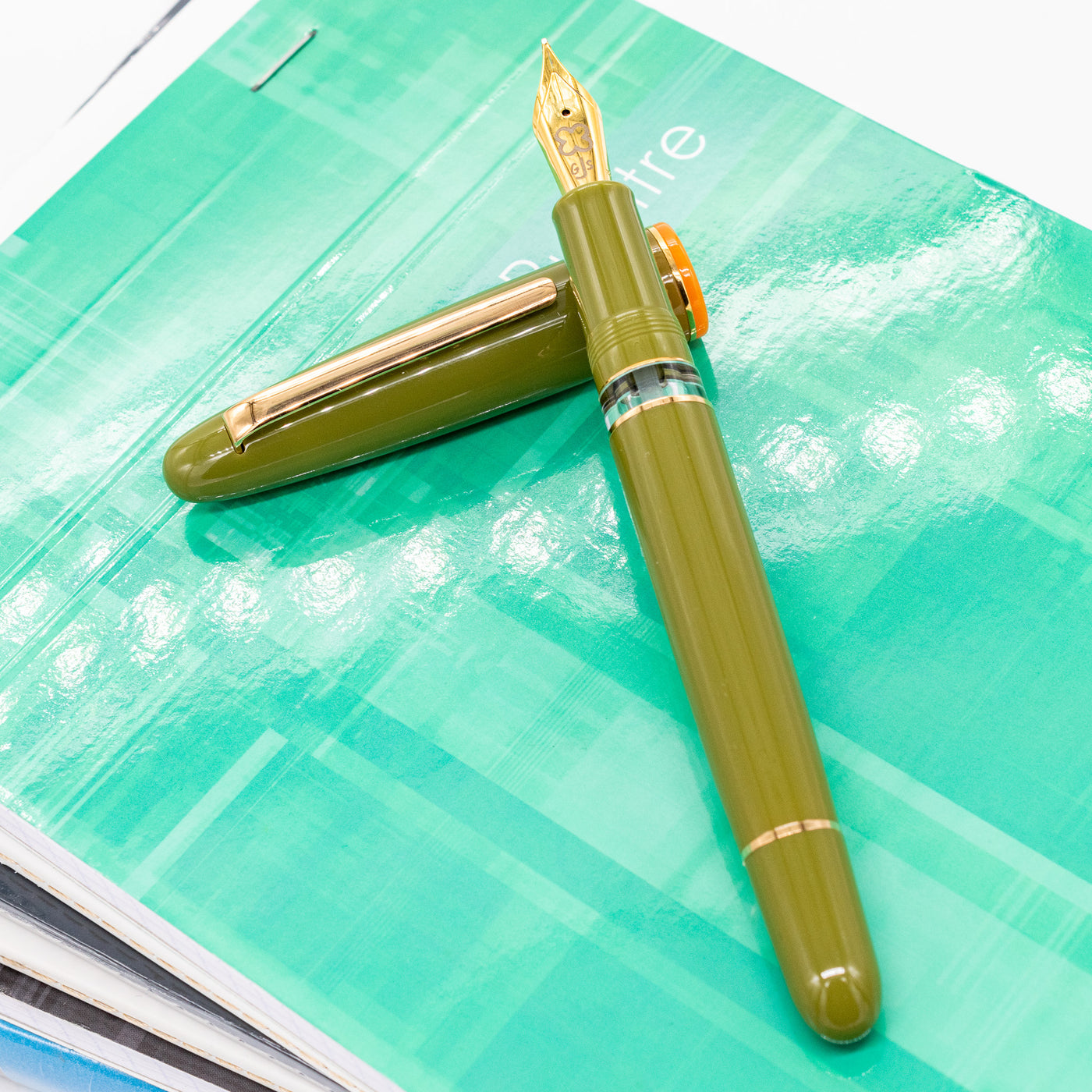 Esterbrook Estie Quirky Leaf Fountain Pen button piston green