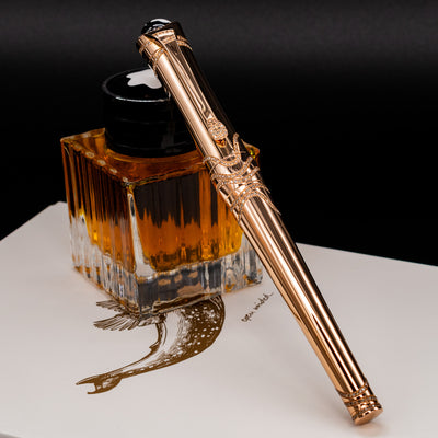 Etoile de Montblanc Joailliere Cognac Solid 18k Rose Gold LE 15 Fountain Pen capped