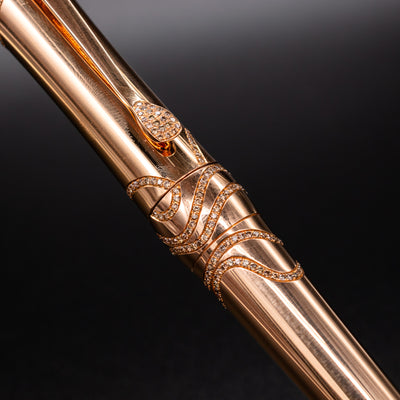 Etoile de Montblanc Joailliere Cognac Solid 18k Rose Gold LE 15 Fountain Pen center band