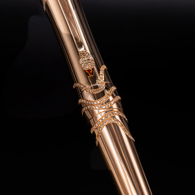 Etoile de Montblanc Joailliere Cognac Solid 18k Rose Gold LE 15 Fountain Pen details