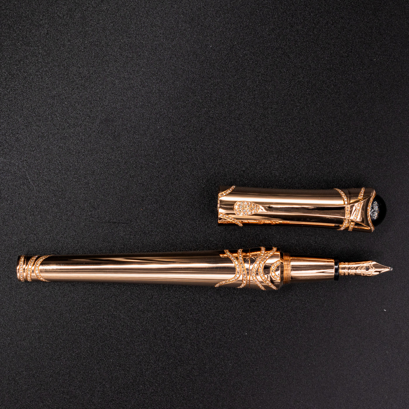 Etoile de Montblanc Joailliere Cognac Solid 18k Rose Gold LE 15 Fountain Pen limited edition