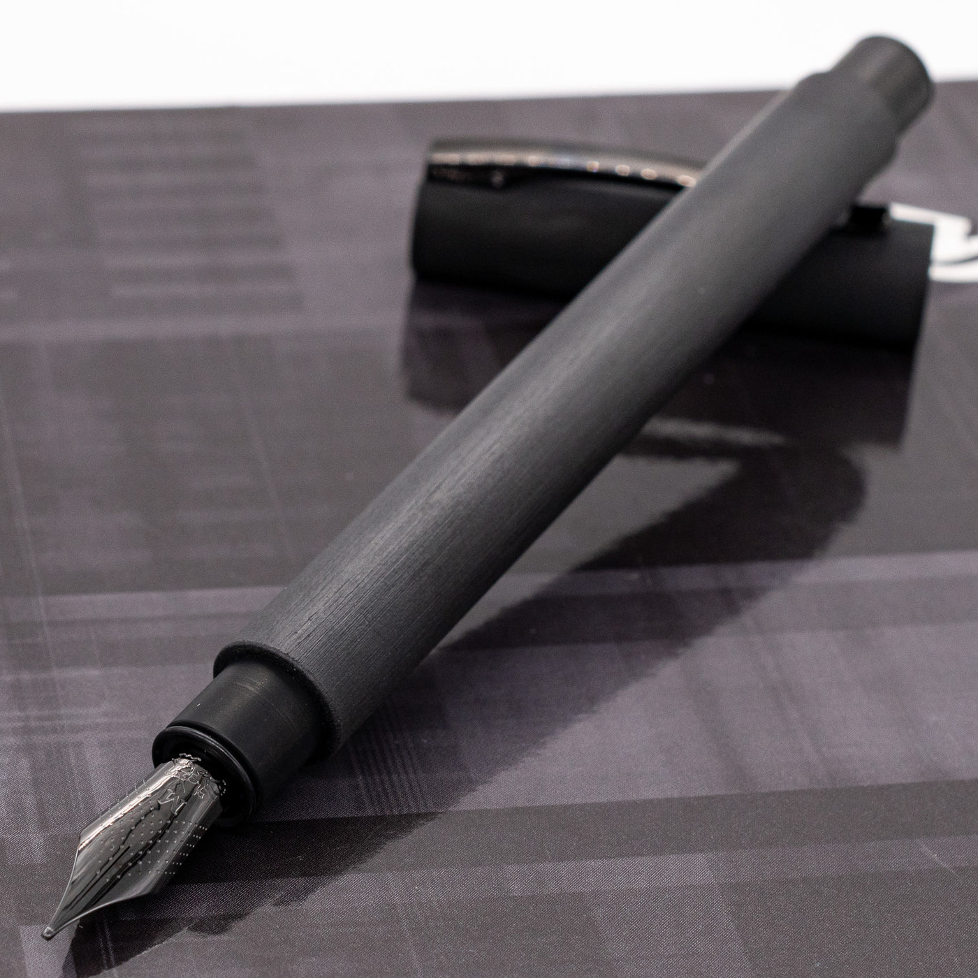 Faber-Castell Ambition All Black Fountain Pen uncapped