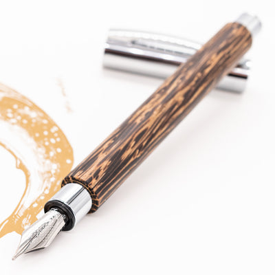 Faber-Castell Ambition Coconut Wood Fountain Pen uncapped