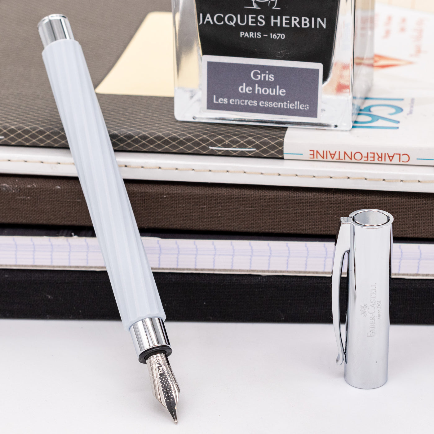 Faber-Castell Ambition Fountain Pen - Italic Ice Blue