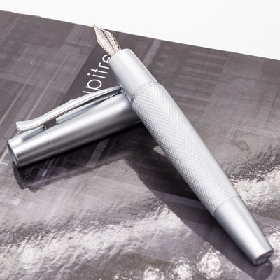 Faber-Castell E-Motion Pure Silver Fountain Pen rare