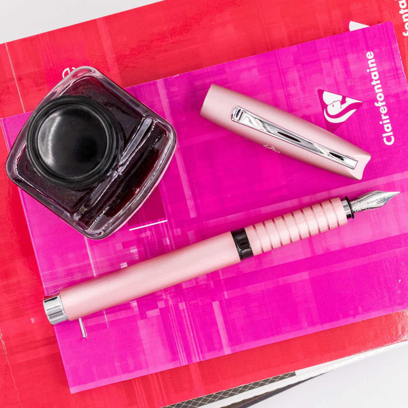 Faber-Castell Essentio Fountain Pen - Aluminum Rose beginner