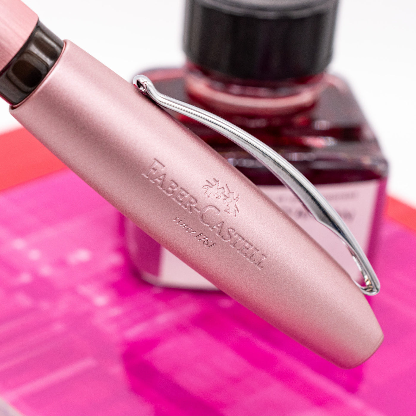 Faber-Castell Essentio Fountain Pen - Aluminum Rose logo