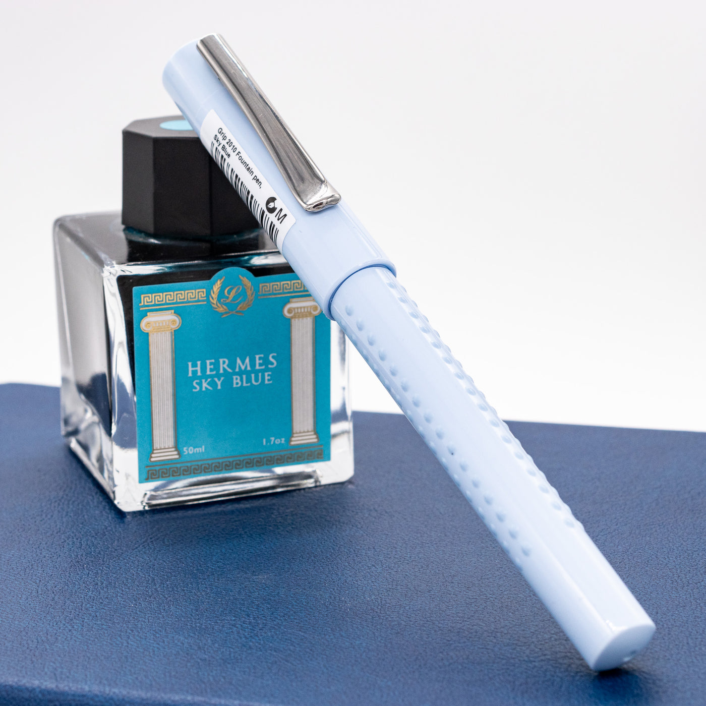 Faber-Castell Grip 2010 Harmony Fountain Pen - Sky Blue capped