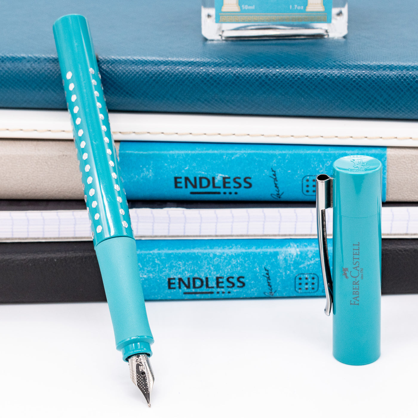 Faber-Castell Grip 2010 Sparkle Fountain Pen - Ocean