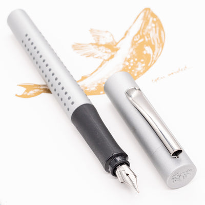 Faber-Castell Grip 2011 Fountain Pen - Silver chrome trim