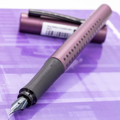 Faber-Castell Grip Fountain Pen - Berry uncapped