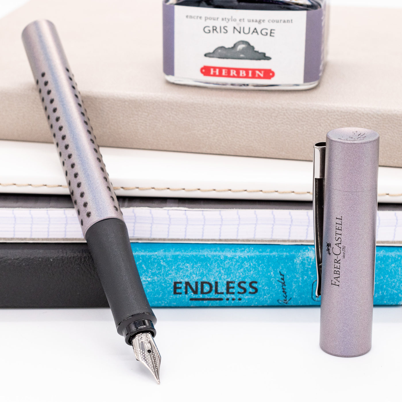 Faber-Castell Grip Glam Fountain Pen - Silver