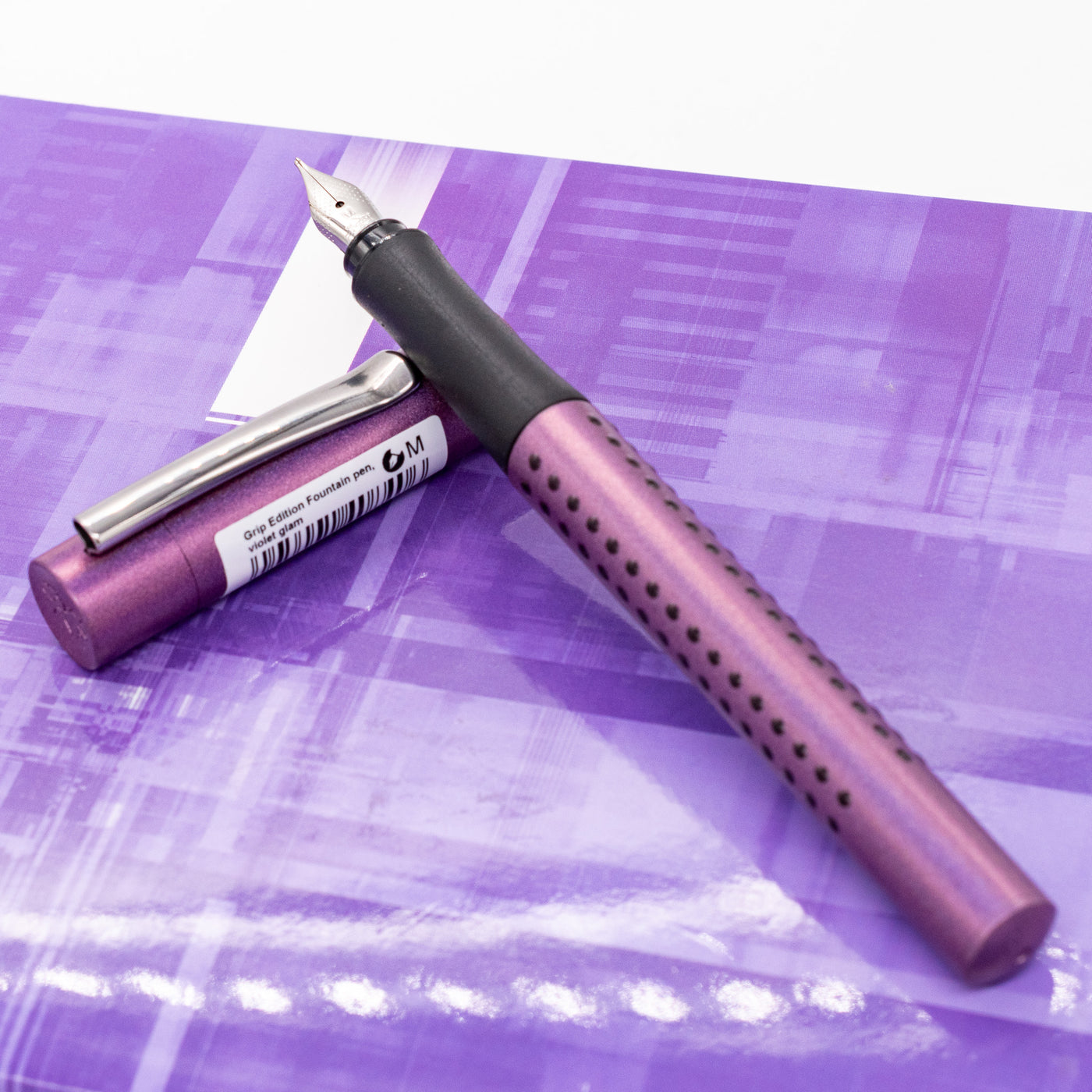 Faber-Castell Grip Glam Fountain Pen - Violet purple