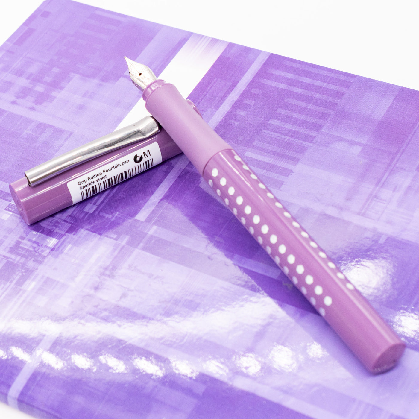 Faber-Castell Grip Sparkle Fountain Pen - Violet purple