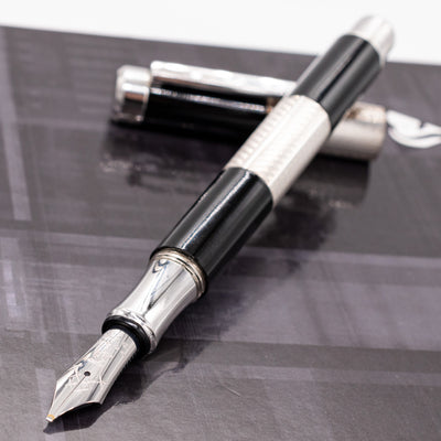 Franklin Christoph Model 17 Paradox Sterling Silver Fountain Pen uncapped