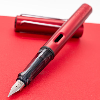 LAMY Safari 2011 Limited Edition Ruby Red Fountain Pen uncapped