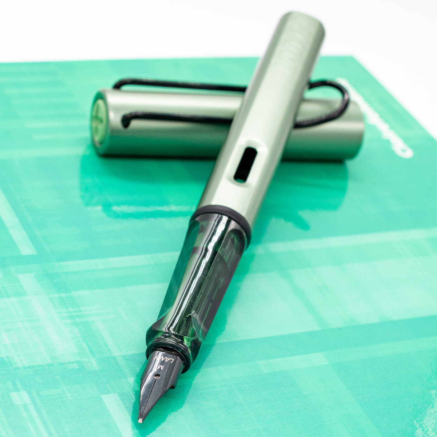 LAMY Al-Star Fountain Pen - Sage uncapped