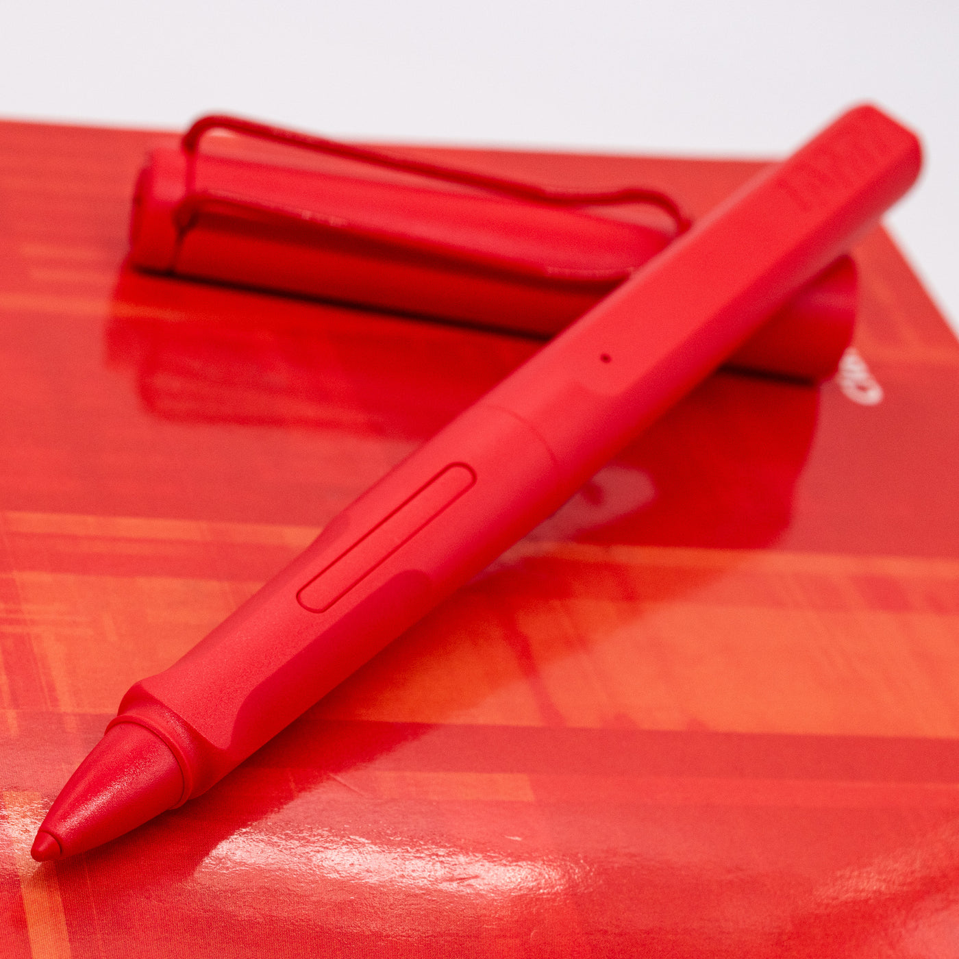 LAMY Safari Note+ Stylus Pen - Red Matte uncapped