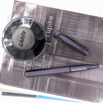 LAMY Safari Rollerball Pen - Steel Black black trim