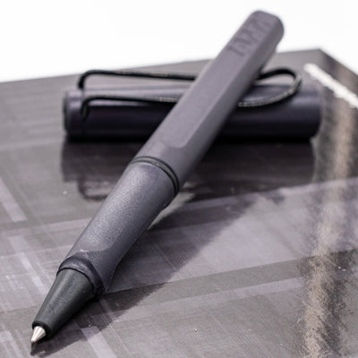 LAMY Safari Rollerball Pen - Steel Black uncapped