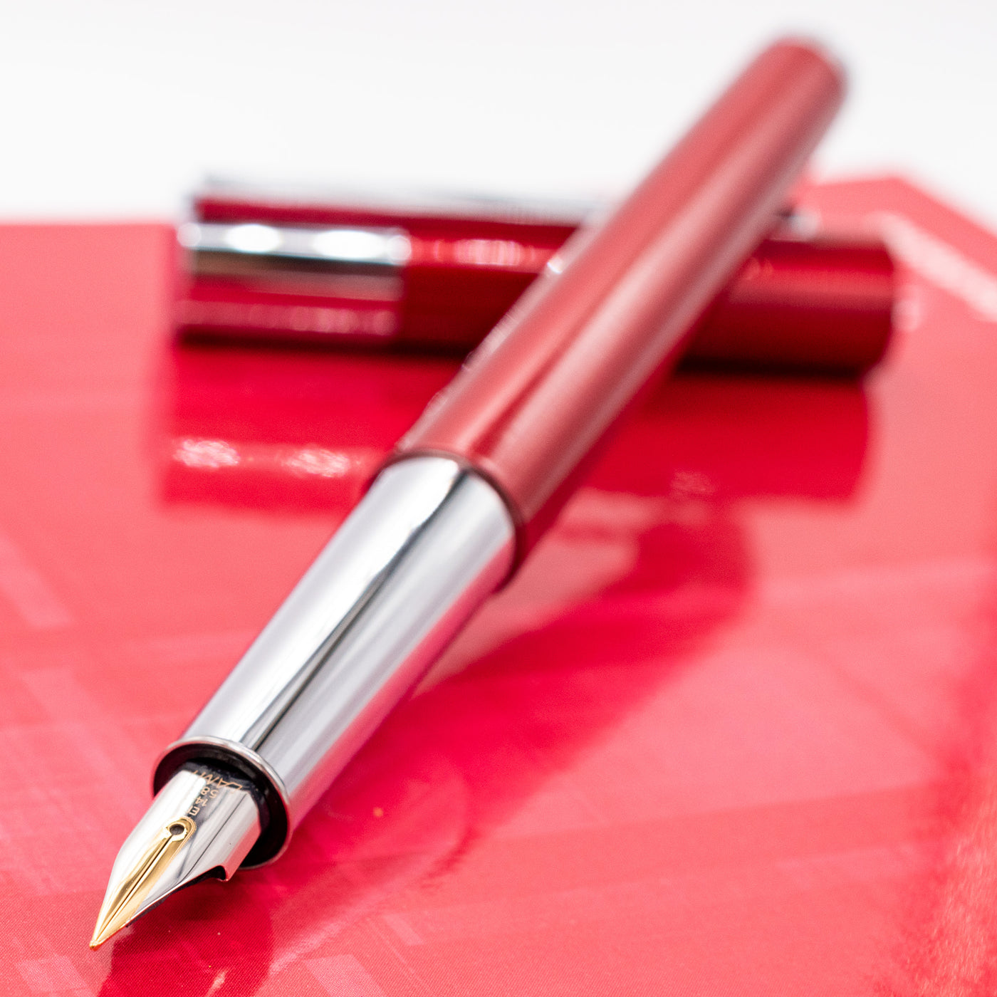 LAMY Scala Piano Red Fountain Pen uncapped