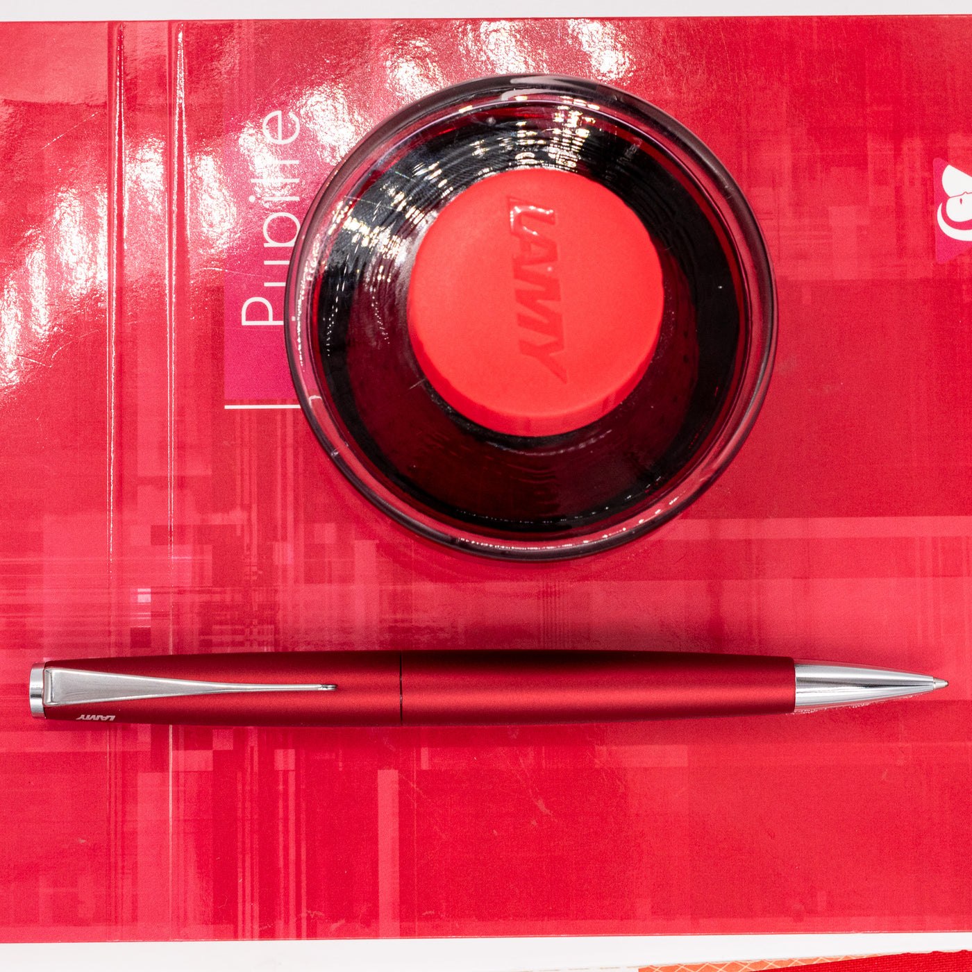 LAMY Studio Ballpoint Pen - Royal Red Matte silver trim