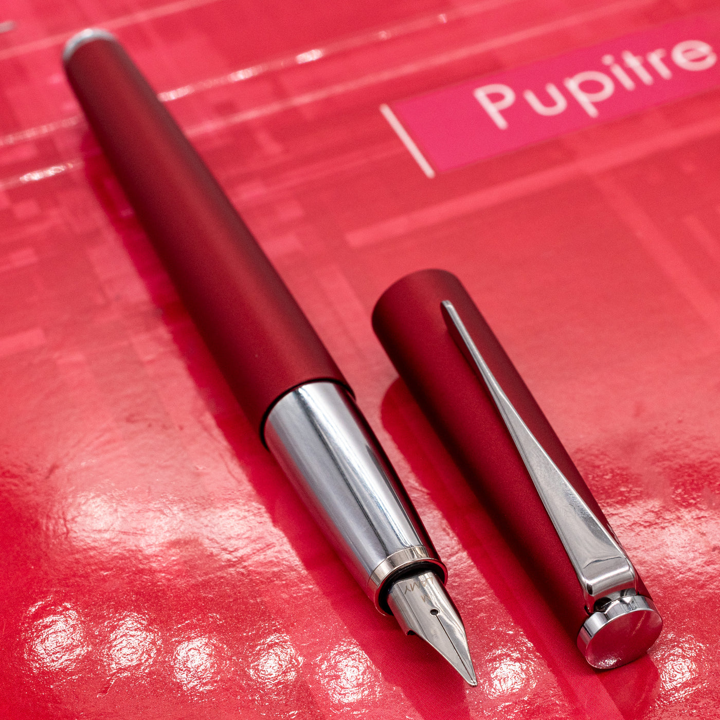 LAMY Studio Fountain Pen - Royal Red Matte silver trim