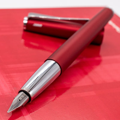 LAMY Studio Fountain Pen - Royal Red Matte uncapped