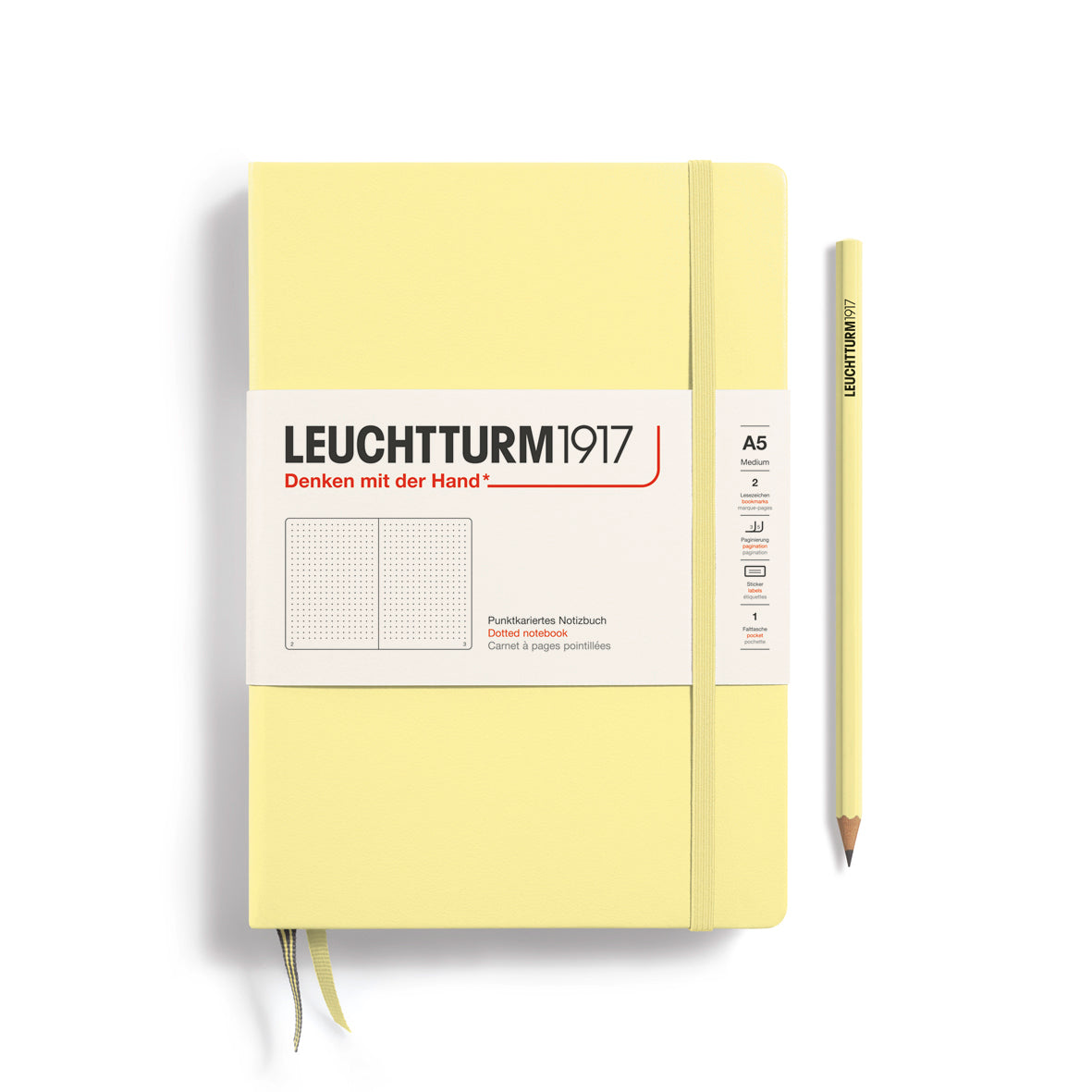 Leuchtturm Hardcover A5 Dotted Notebook - Vanilla