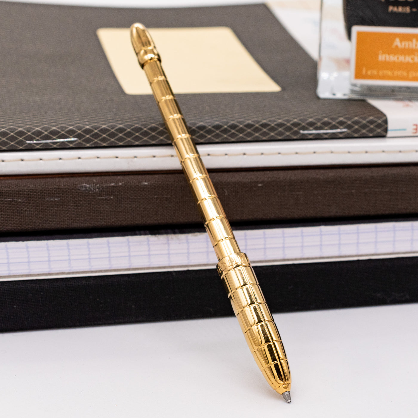 Louis Vuitton Stylo Gold Agenda Ballpoint Pen rare