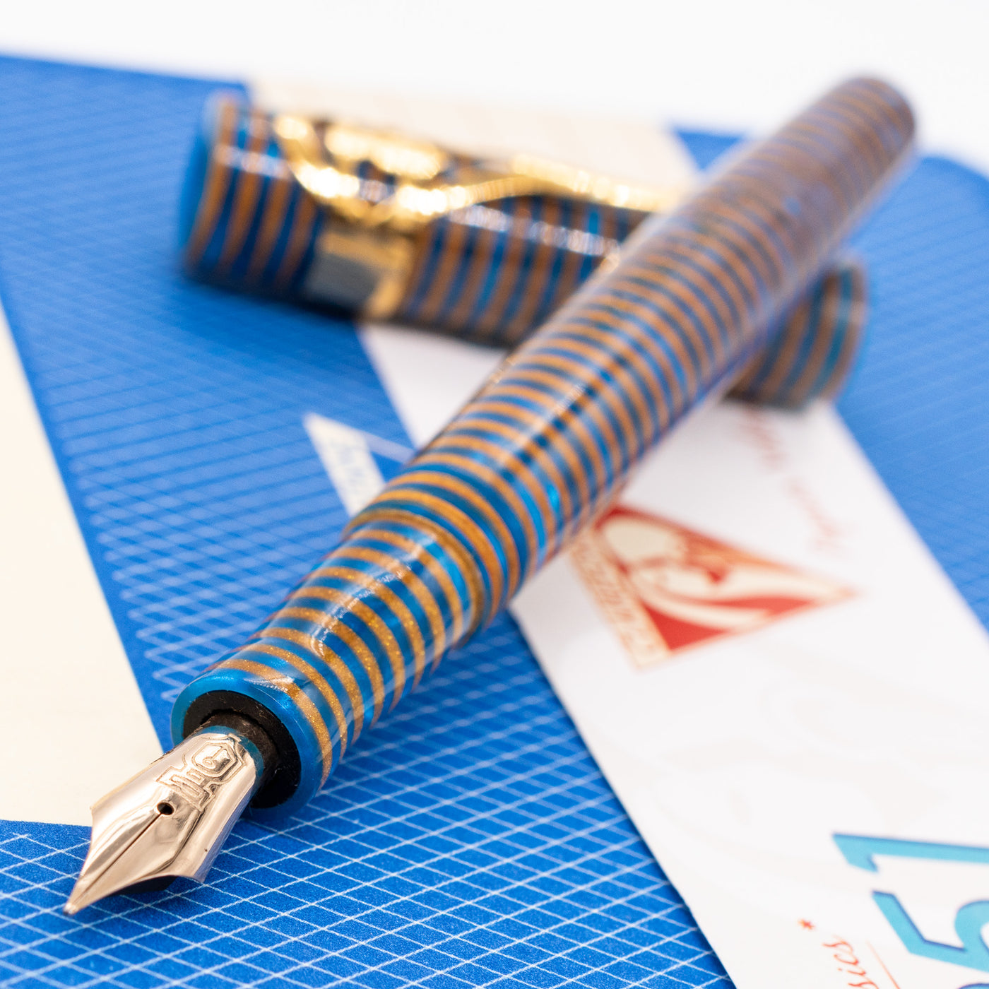 Magna Carta Mag 500 Blue Horizon Fountain Pen Uncapped