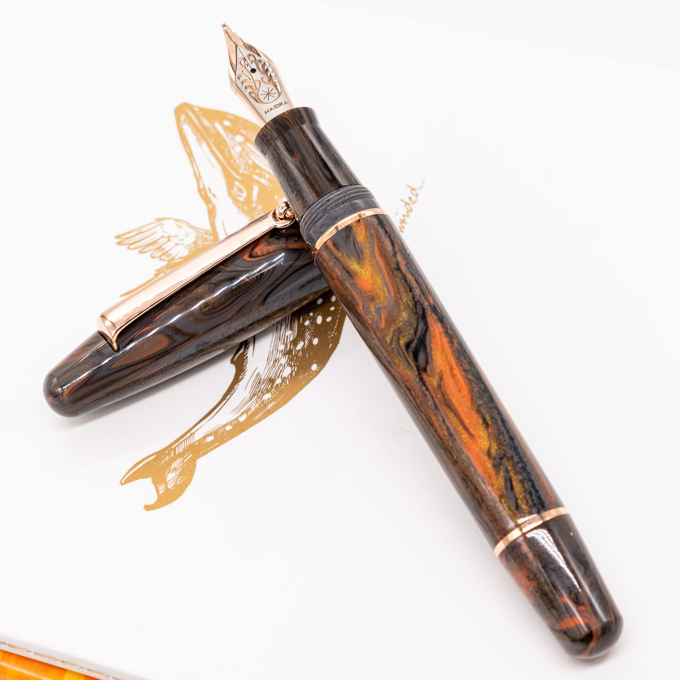 Maiora Ultra Ogiva Golden Age 2.0 Earth Fountain Pen brown