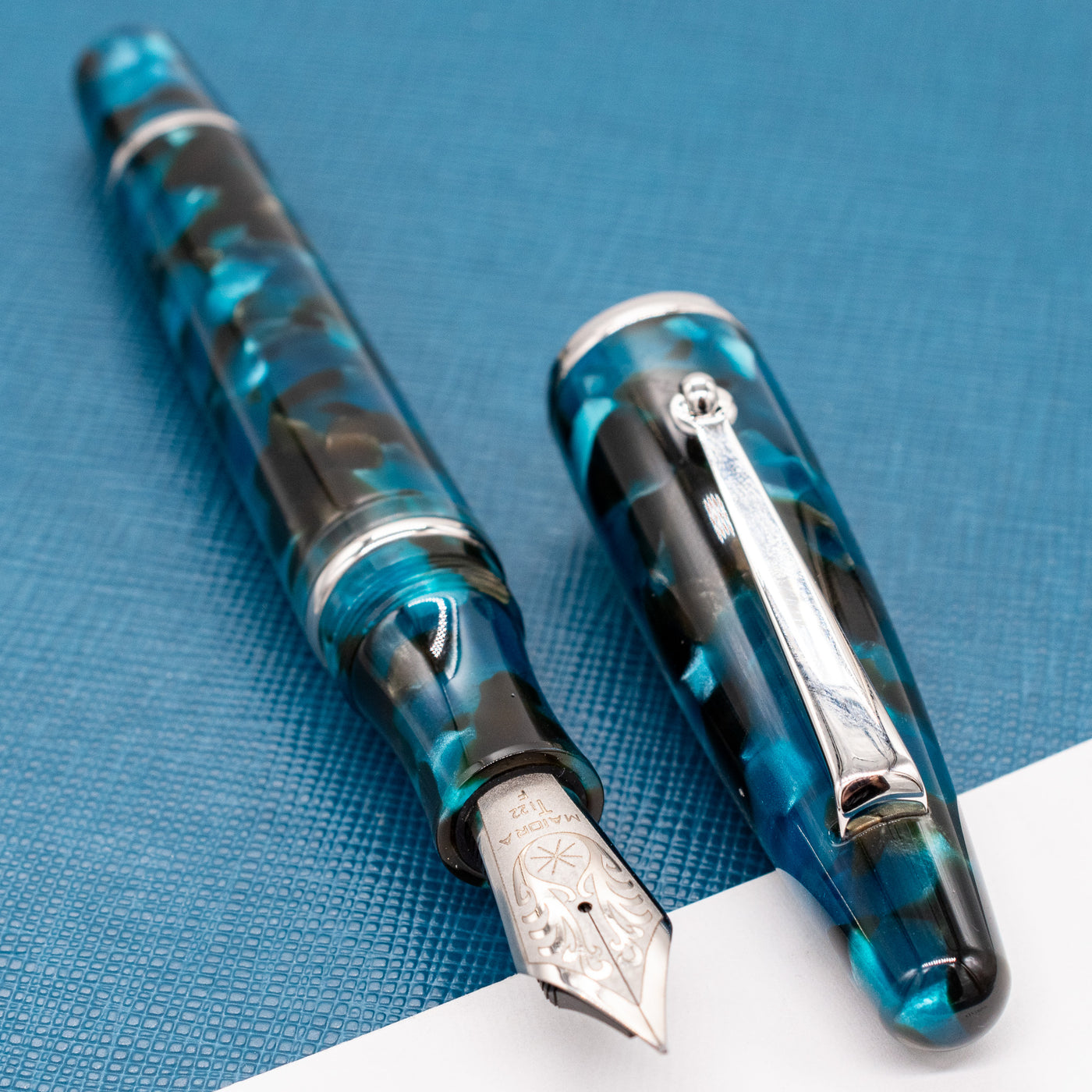 Maiora Ultra Ogiva T22 Teti Blue Fountain Pen piston filled