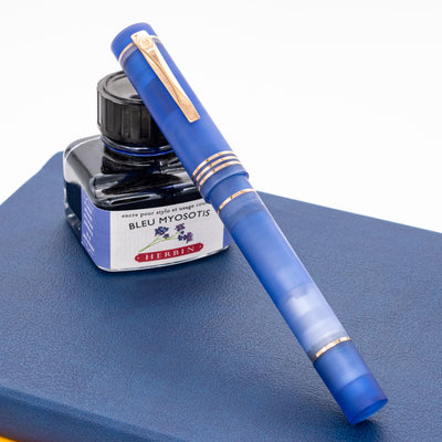 Molteni Modelo 100 Fountain Pen - Matte Blue & Rose Gold capped