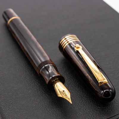 Molteni Modelo 54 Fountain Pen - Choco Linea gold trim