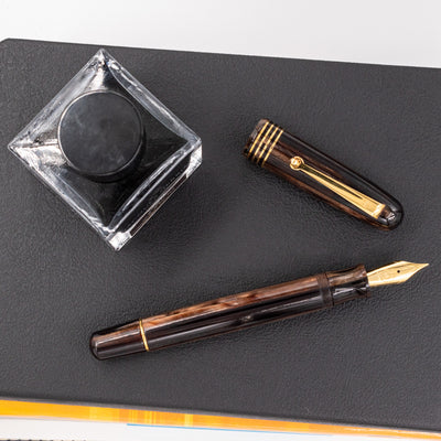 Molteni Modelo 54 Fountain Pen - Choco Linea spaghetti resin