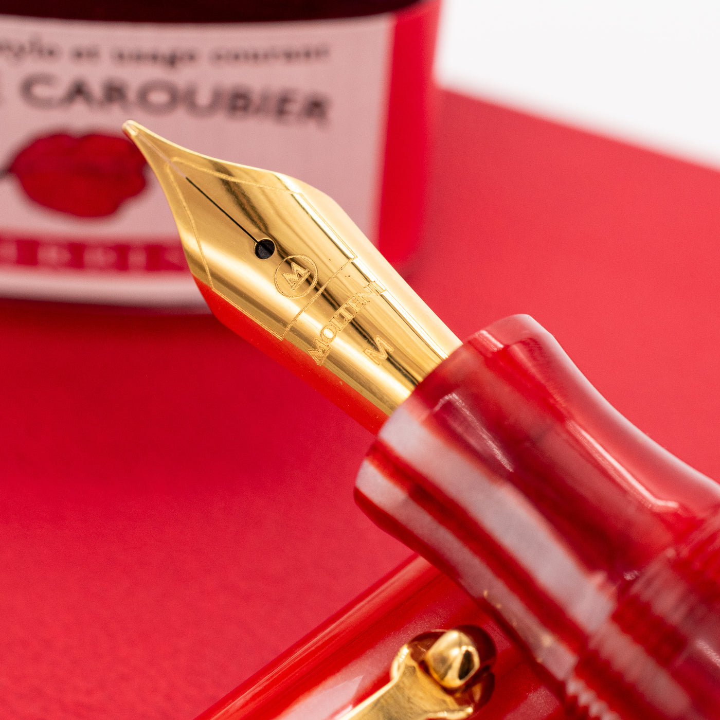 Molteni Modelo 54 Fountain Pen - Inferno Red stainless steel nib