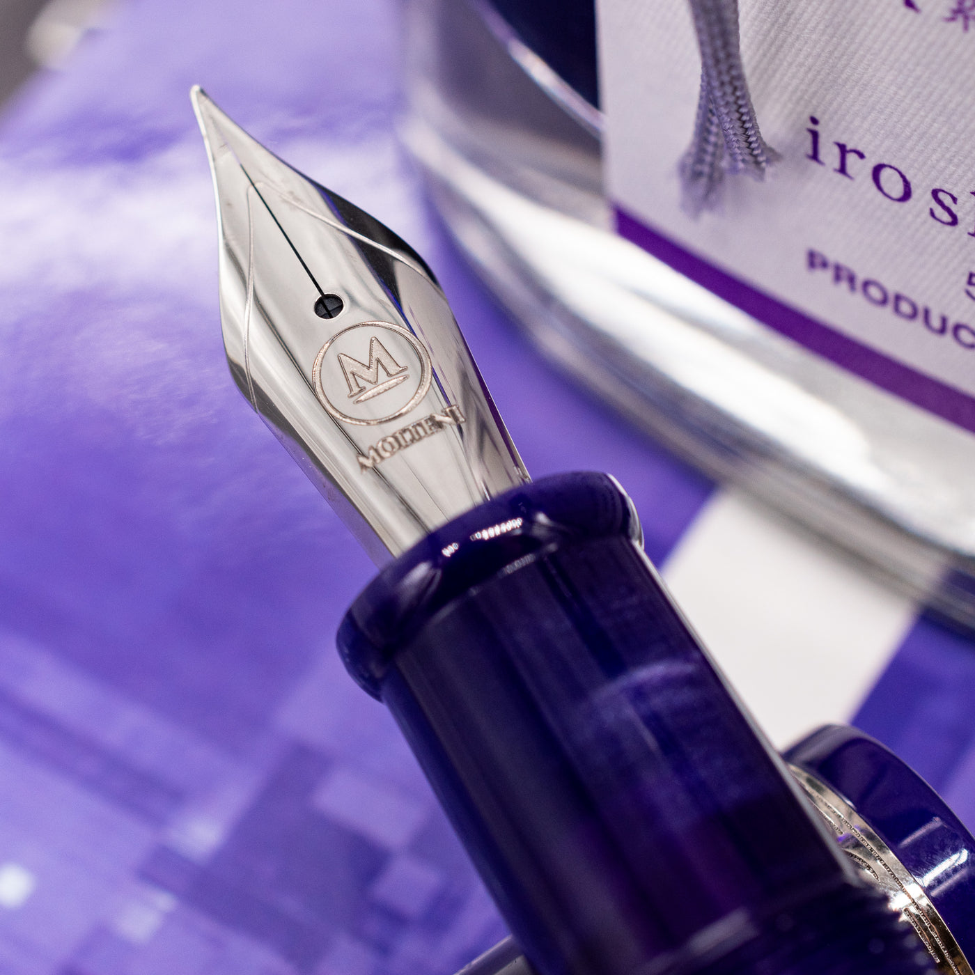 Molteni Modelo 58 Fountain Pen - Deep Amethyst stainless steel nib