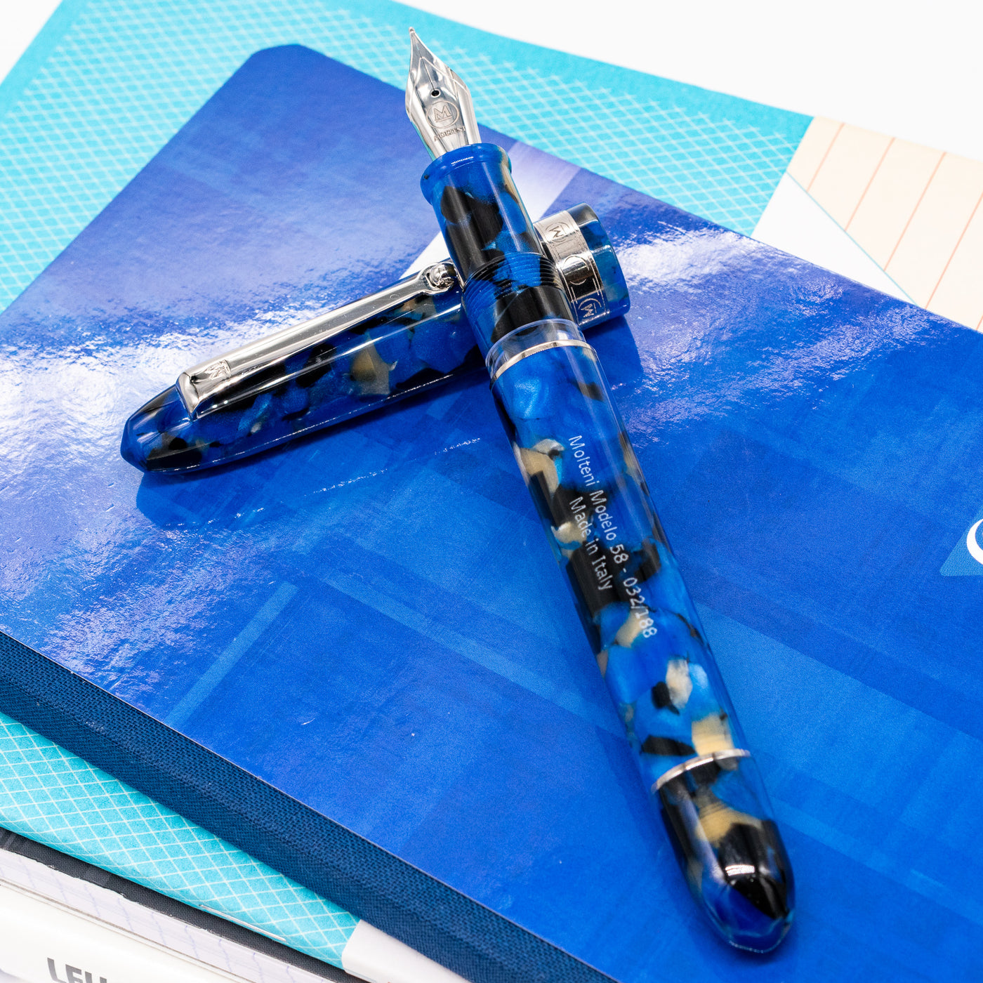 Molteni Modelo 58 Fountain Pen - Stone Blue new