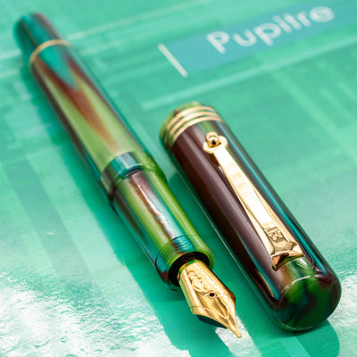 Molteni Modelo 60 Fountain Pen - Avocado gold trim