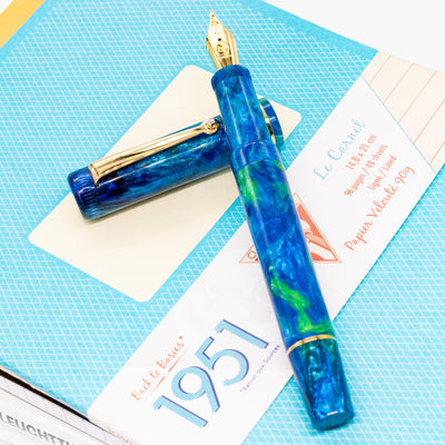 Molteni Modelo 60 Fountain Pen - Blue Lagoon green