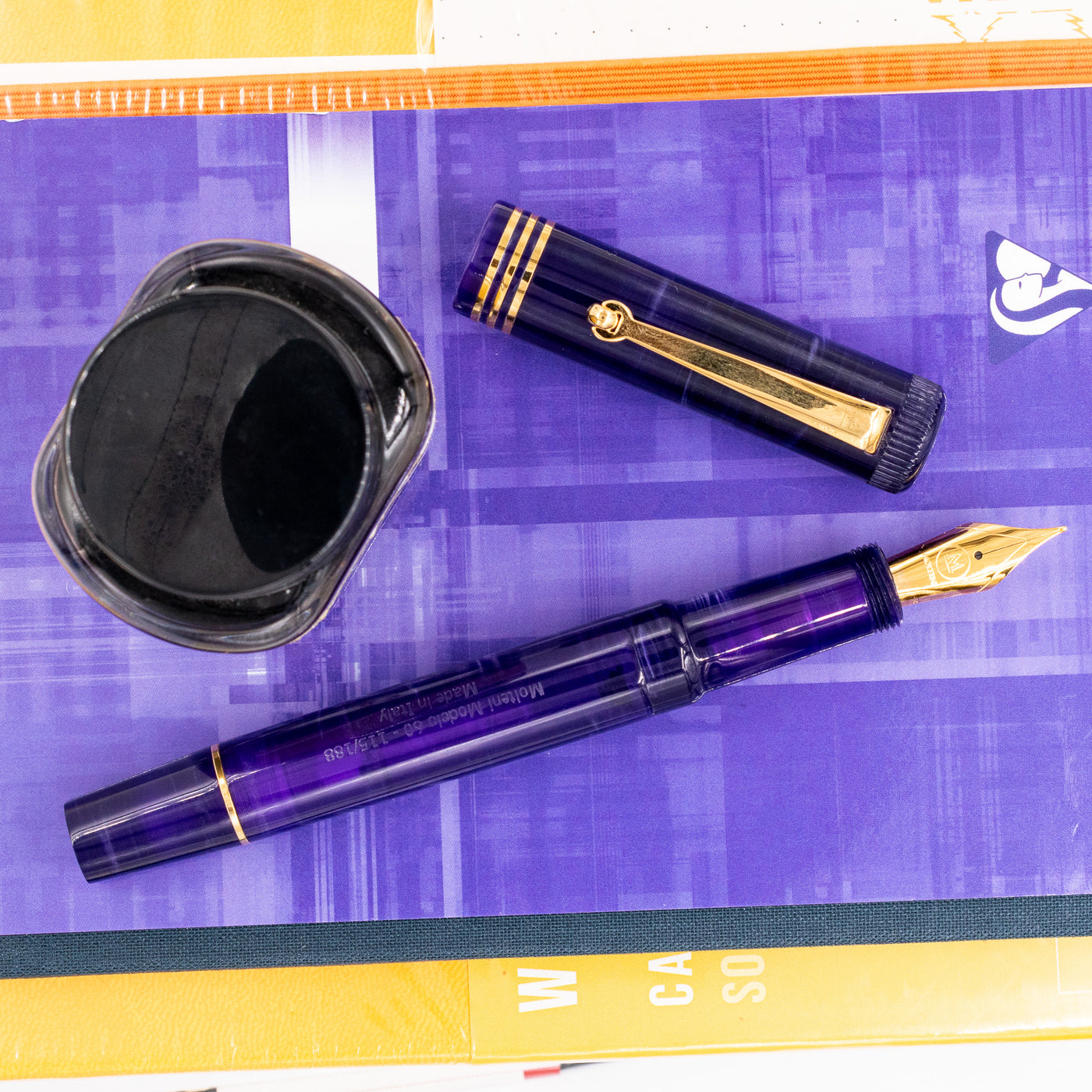 Molteni Modelo 60 Fountain Pen - Deep Amethyst italian