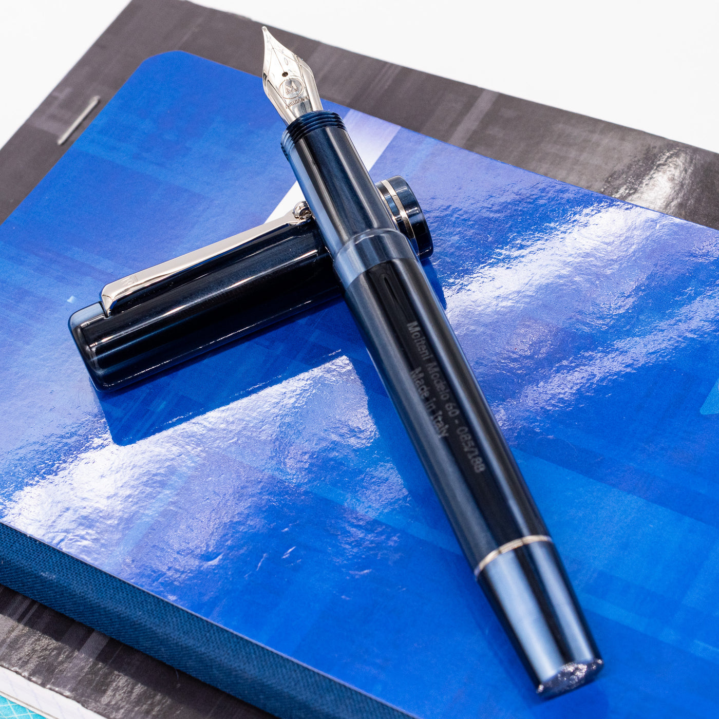 Molteni Modelo 60 Fountain Pen - Regent Blue stripe