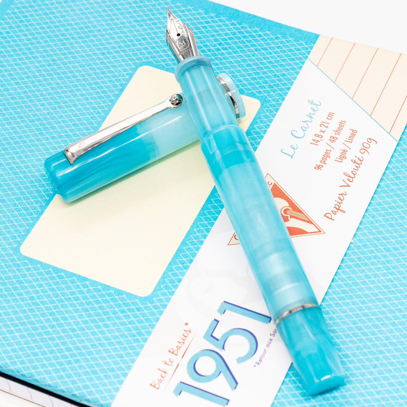 Molteni Modelo 60 Fountain Pen - Turquoise italian